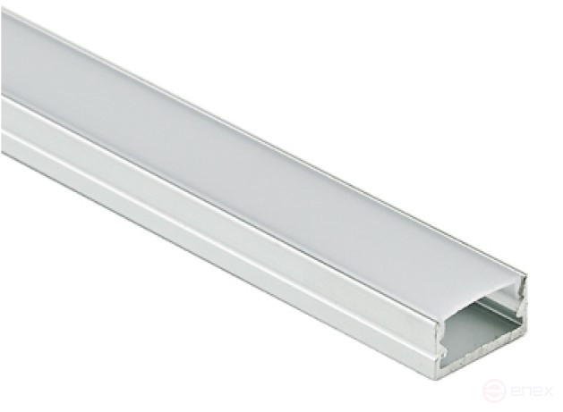 SIRIUS-1407S aluminum overhead profile with screen, aluminum color, 3m, AKS