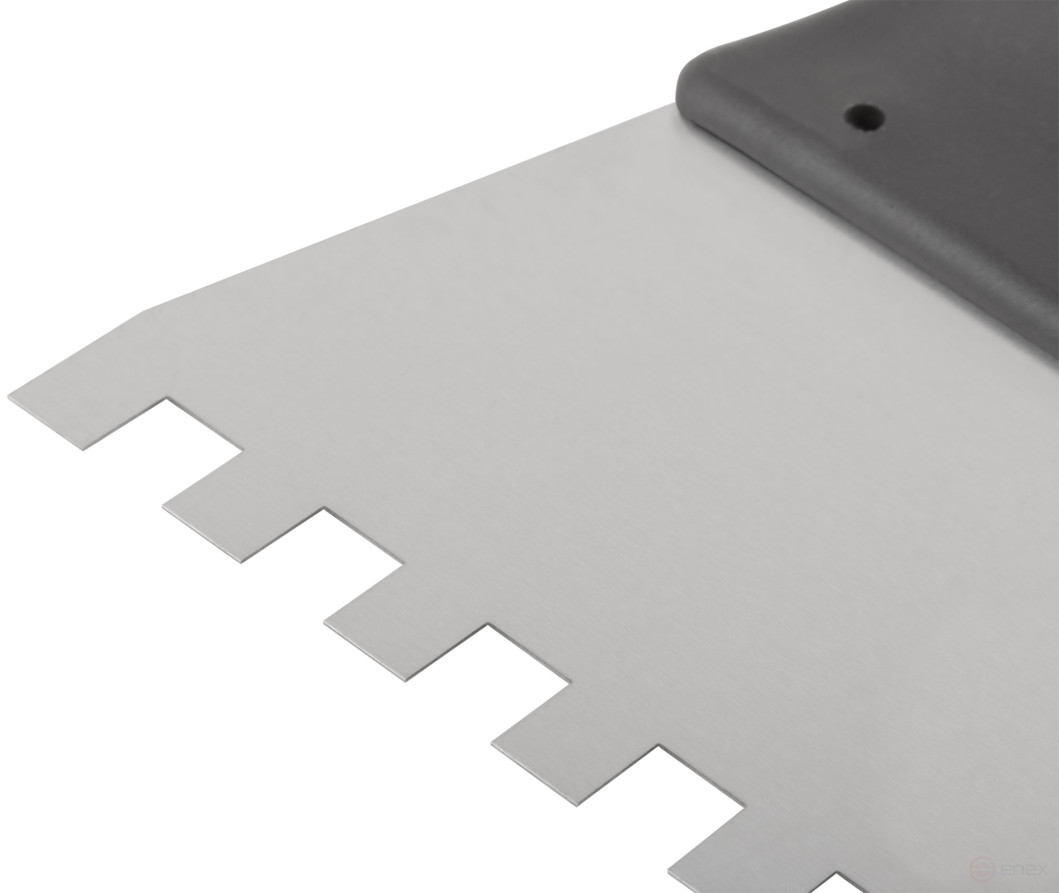 Шпатель фасадный нержавеющий зубчатый 250 мм / зуб 8 мм