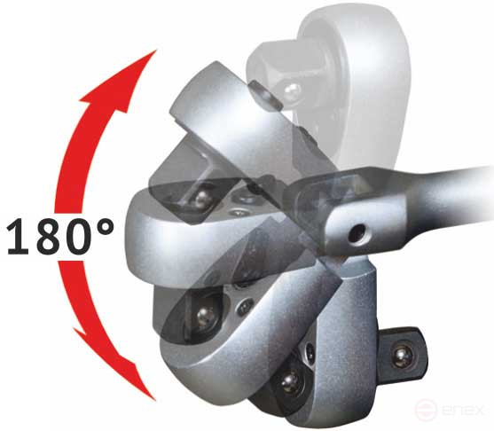 Трещотка 1/4"DR (шарнирная; 72 зубца; 5град) АвтоDело (39724)