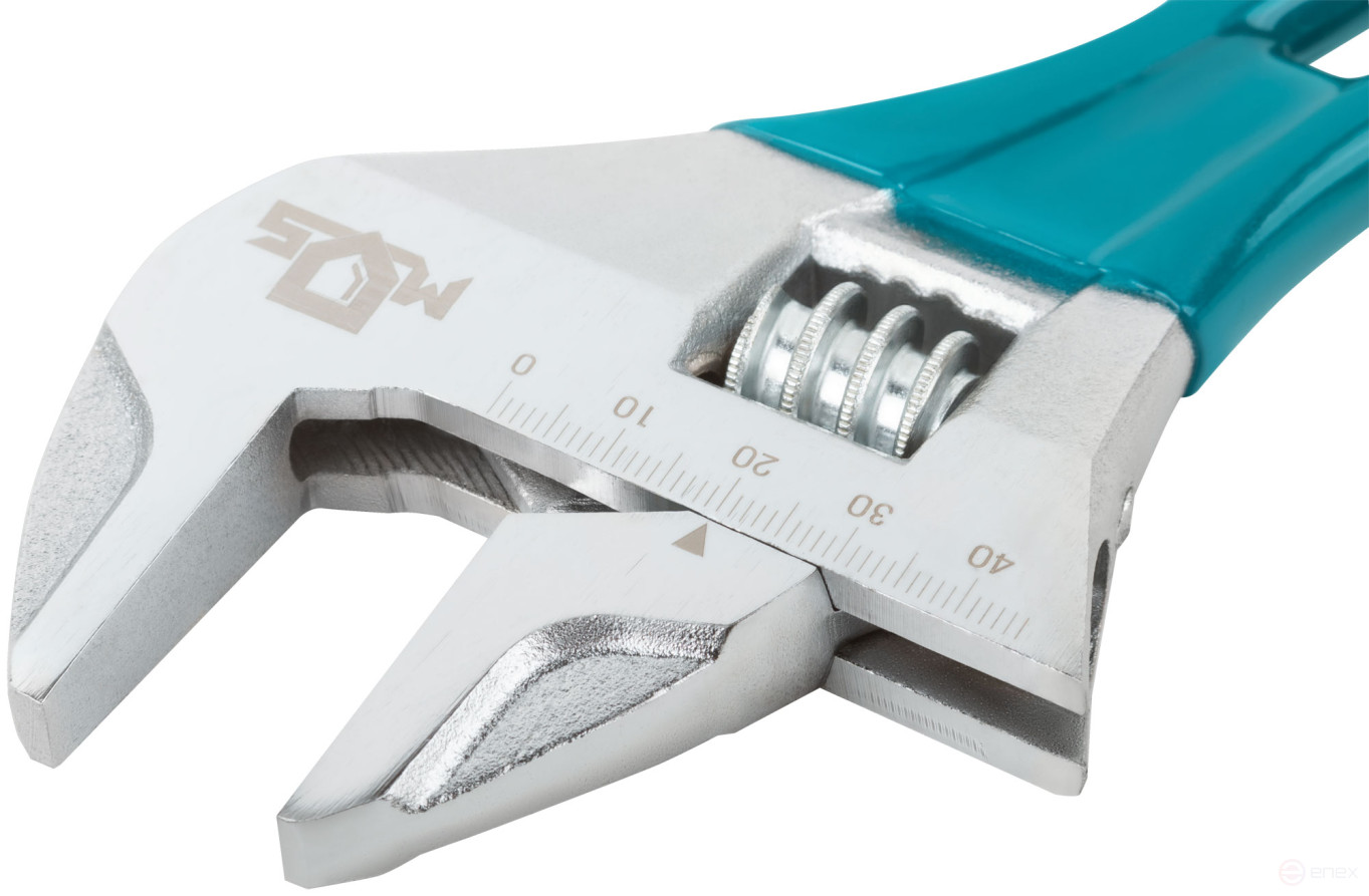 Ключ разводной с тонкими губками, пластиковая накладка на ручку, 200 мм (45 мм )