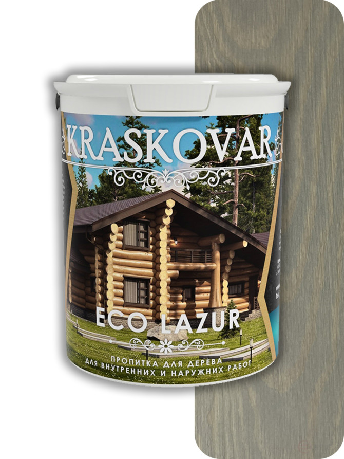 Impregnation for wood Kraskovar Eco Lazur Misty forest 9 l.