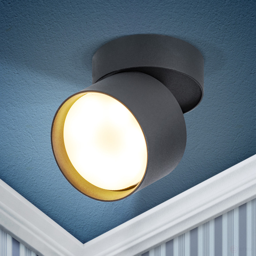 Светильник настенно-потолочный спот ЭРА OL12 GX53 SBK под лампу GX53 черный