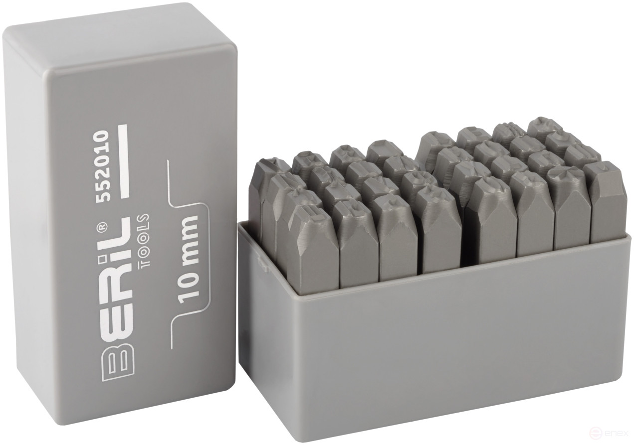 Набор клейм буквенных кириллица 10мм (стальные) BERIL