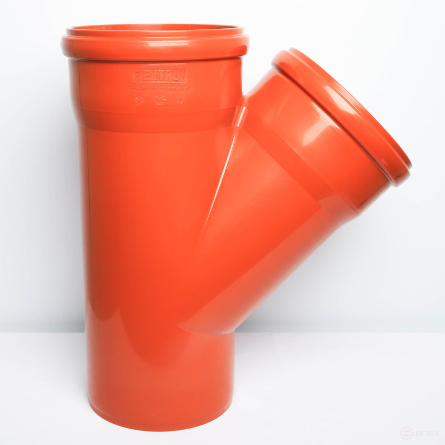 External Tee 200mm 45 degree Flextron