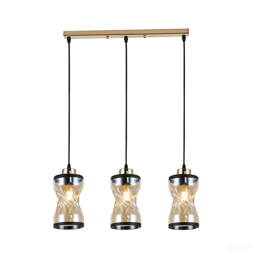 Светильник подвесной (подвес) Rivoli Monique 9105-203 3 * Е27 60 Вт модерн потолочный