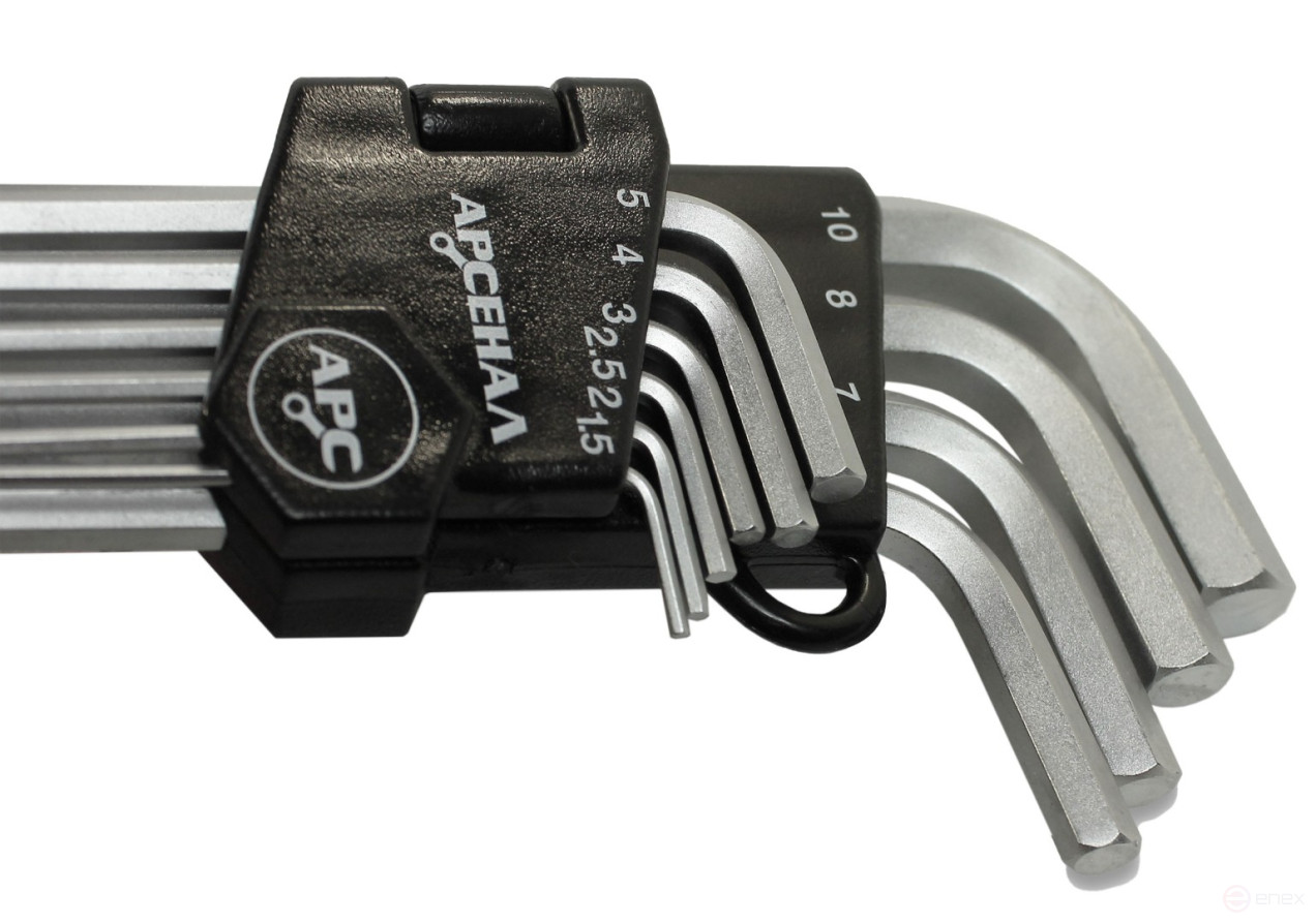 Набор ключей шестигранных НШ-10 Г-образных Арсенал