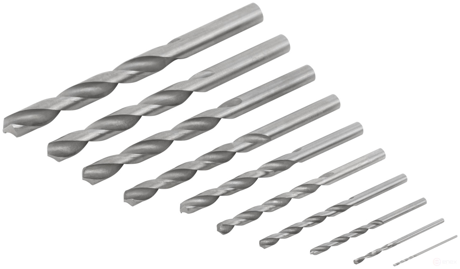 Set of HSS metal drills, 118° sharpening angle, layer. case, 10 pcs. (1-2-3-4-5-6-7-8-9-10 mm)