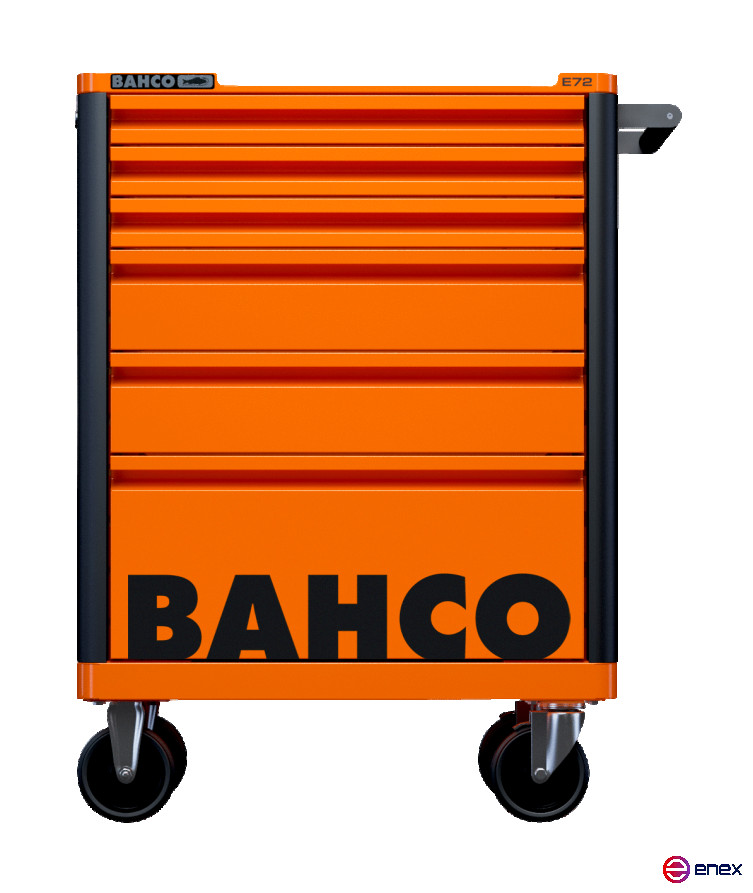 Инструментальная тележка с 6 ящиками и защитными бортами, синяя