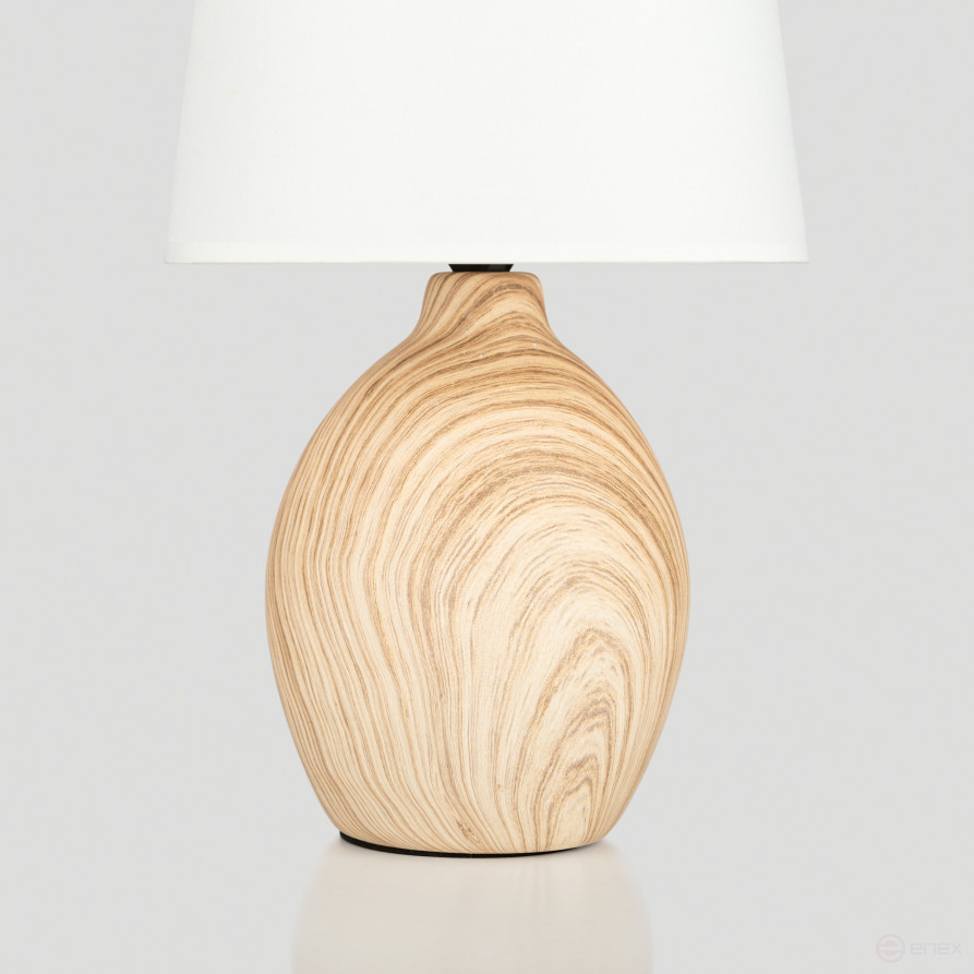 Rivoli Chimera 7072-503 Table Lamp 1* E14 40W Ceramic Light Wood
