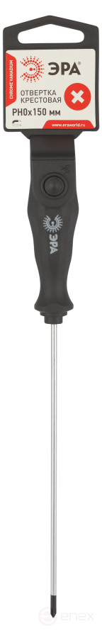 150PH0 Отвертка ЭРА PH 0х150 мм крестовая двухкомпонентная рукоятка