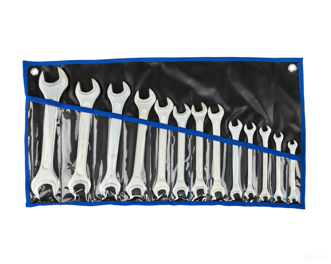 Набор ключей гаечных рожковых двусторонних 13 шт. (7-32) ПВХ сум. SITOMO BELARUS