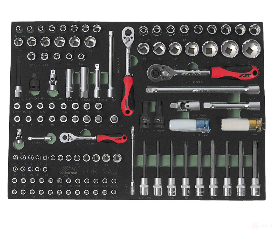 123-piece locksmith and assembly kit (VAG) in the JTC box