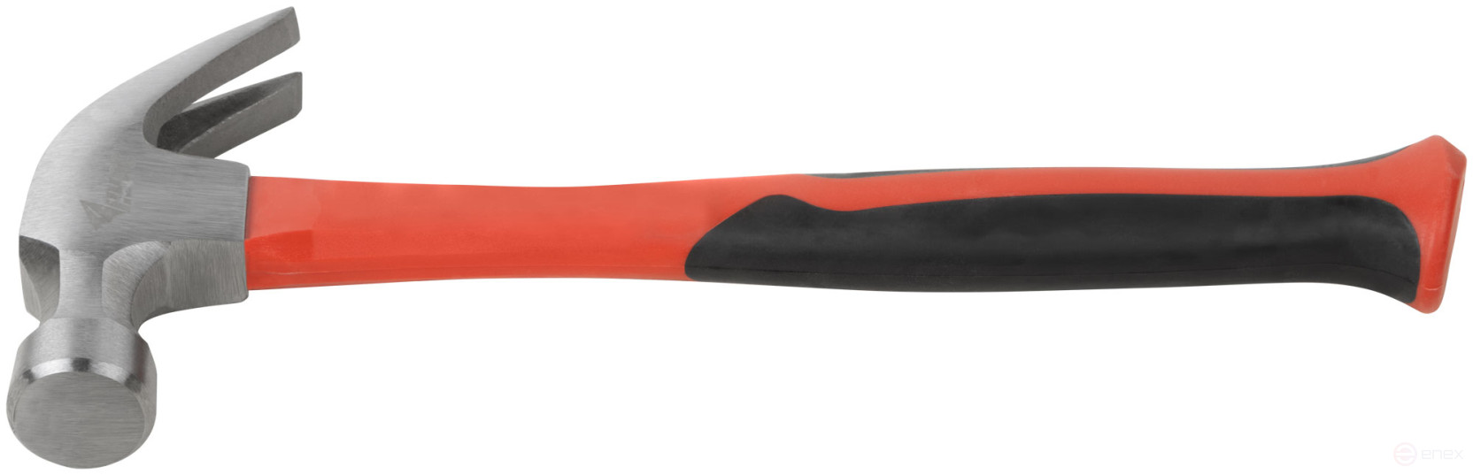 Молоток-гвоздодер, фиберглассовая усиленная ручка 27 мм, 450 гр.