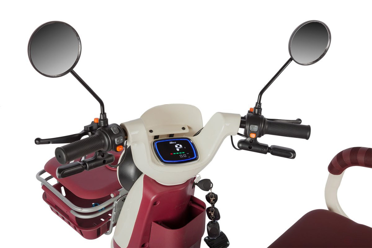 Electric tricycle Rutrike Gelbert Mercury 48V/60V 650W, white and red