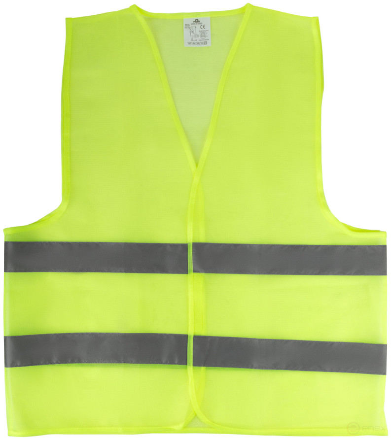 Yellow signal vest, 2 horizontal stripes, 60 gr., size XXXL