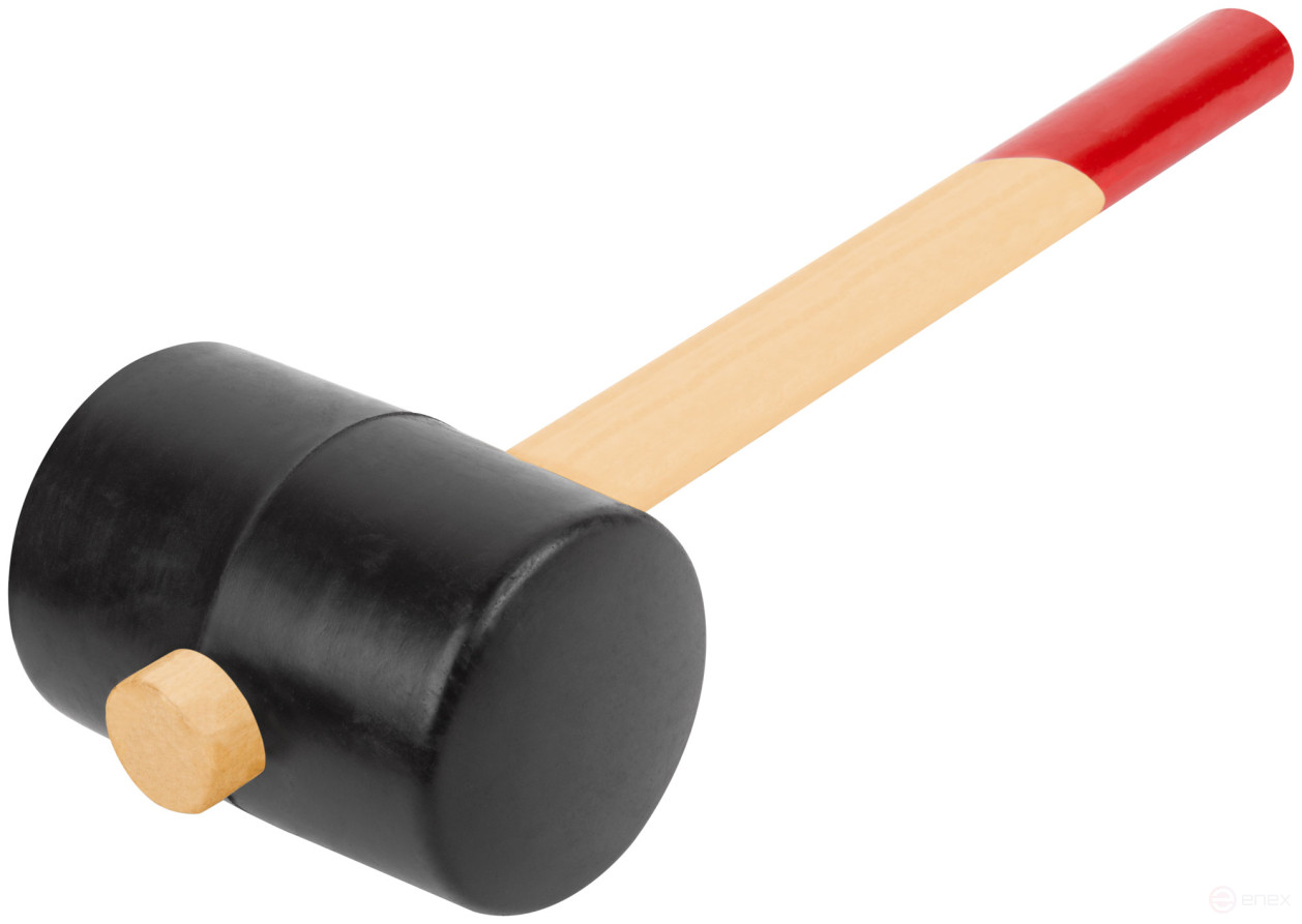 Rubber mallet, wooden handle 90 mm ( 1200 gr )