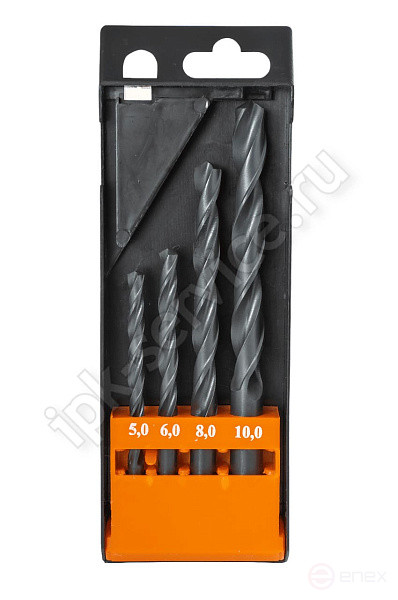 Набор сверл по металлу НС6: 5; 6; 8; 10 мм, 4шт. Р6М5