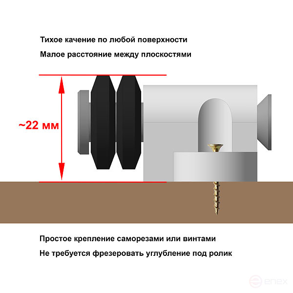 Mini silent support rollers for turntable (6 pcs)