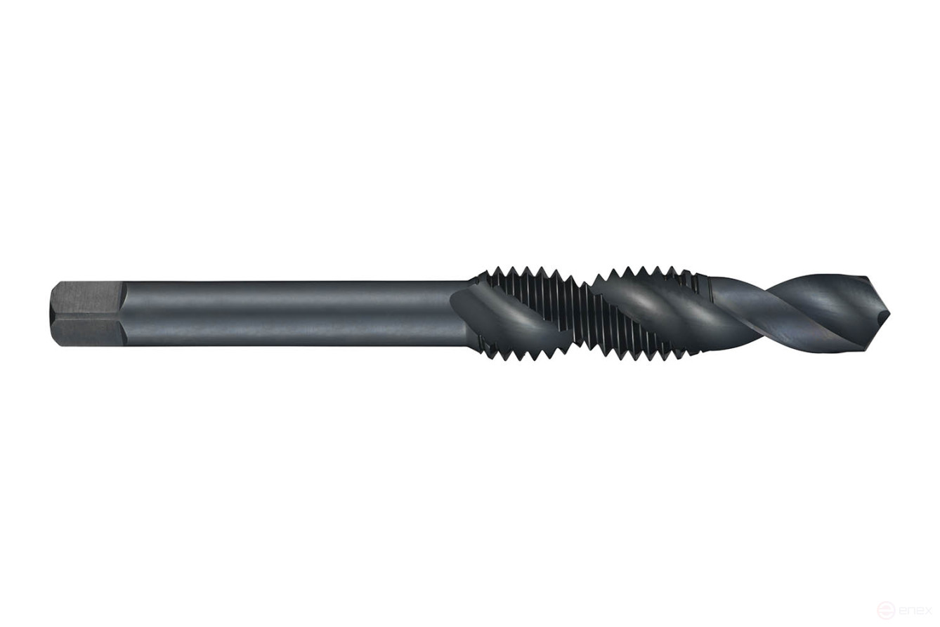 Combined tap with spiral chip groove 30° UNC 7/16;