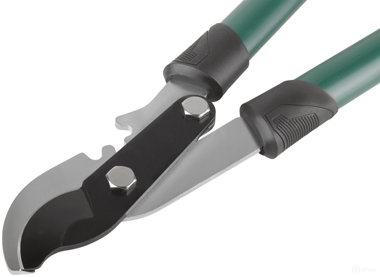 A knot cutter, Teflon. coating, gear. transmission, steel handles with rubberized. handles 750 mm