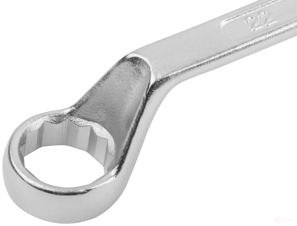 Ключ накидной "Хард", хромированное покрытие 19х22 мм