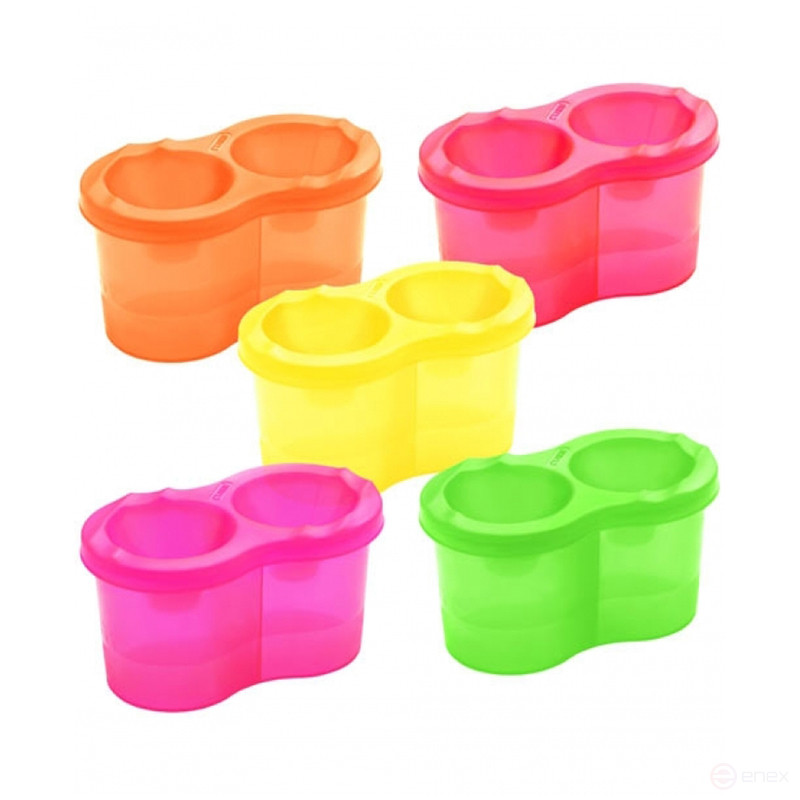 Стакан-непроливайка СТАММ "Creative", двойной, ассорти