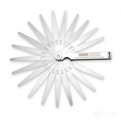 Набор щупов 0.05 -1.00 мм 20 шт TOPTUL ICAA0020