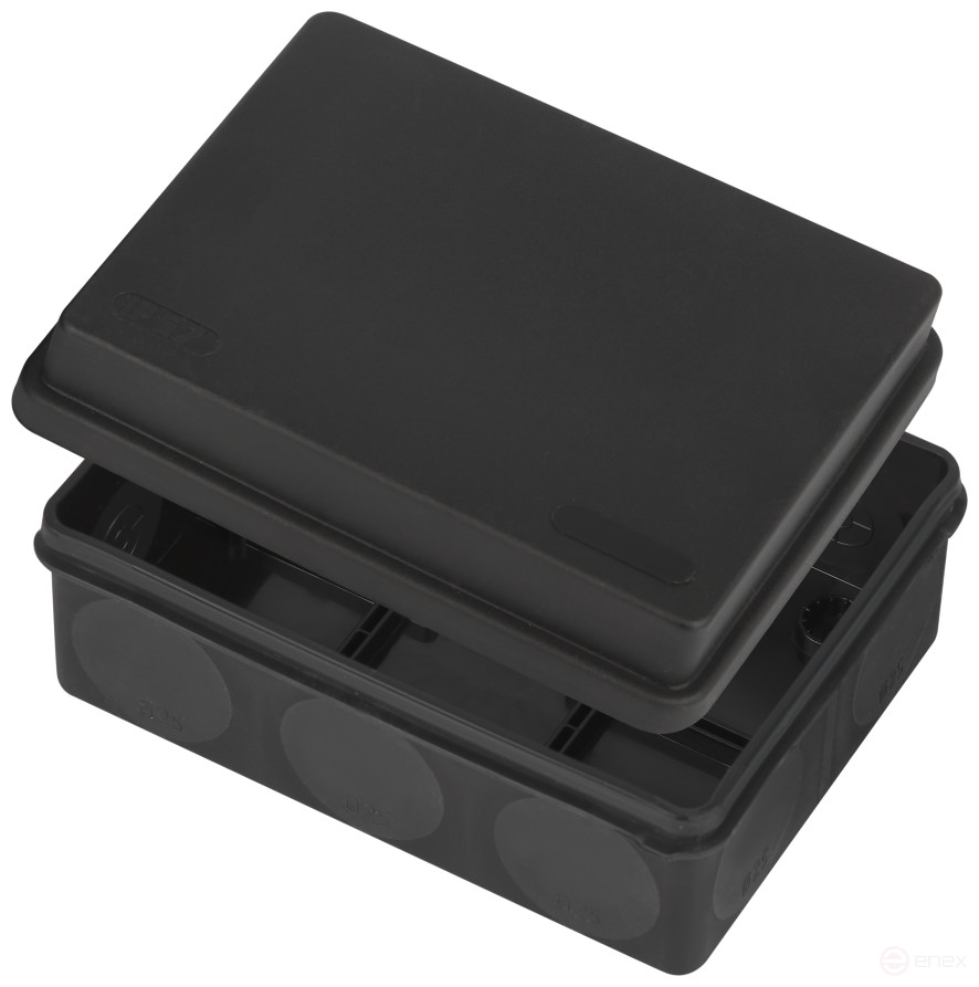 Soldering box ERA KOR-150-110-70- 11g-2MP-B two-component HF UV resistant 150x110x70mm Black Direct mounting IP67