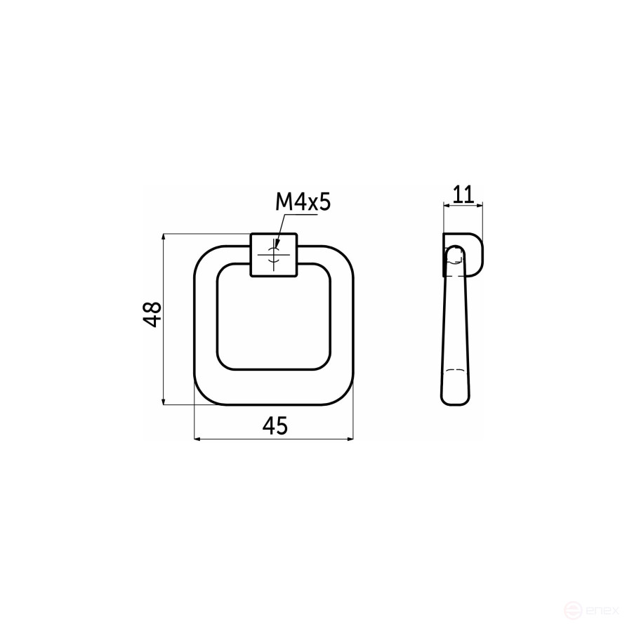 Handle metal button metal BUTTON chrome AKS