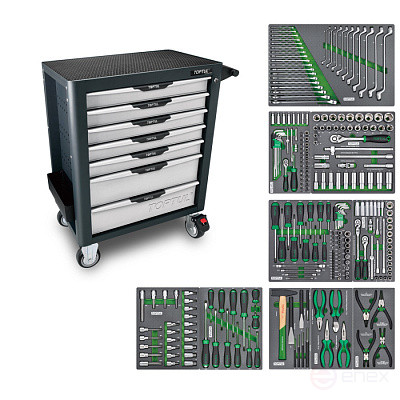 Tool cart 7 boxes with a set of tools 261 items TOPTUL GE-26109