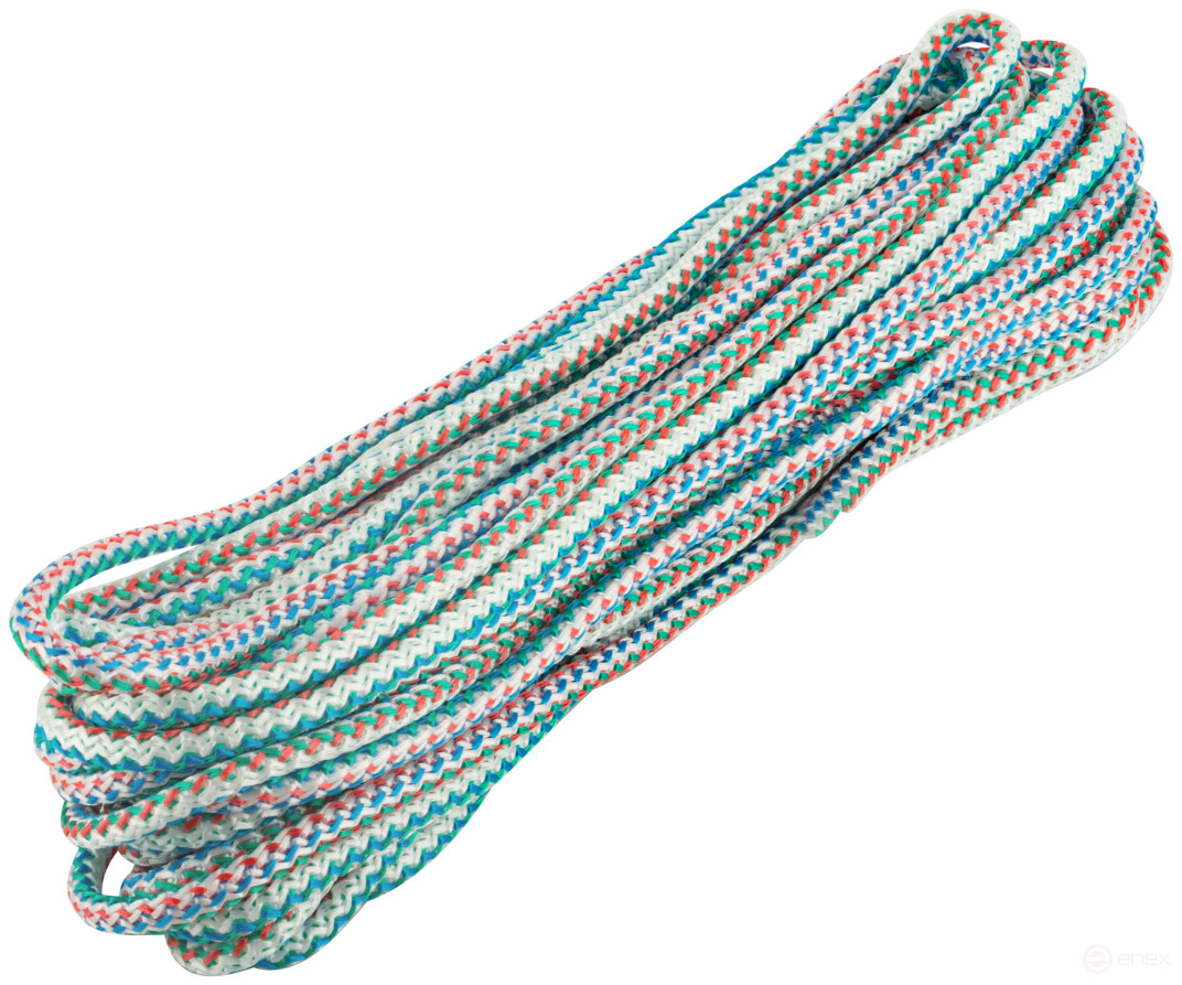 Веревка вязаная полипропиленовая, 8 мм х 20 м, р/н= 300 кгс