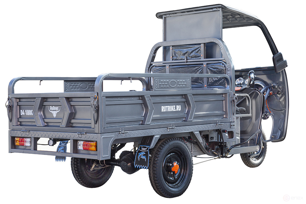 Cargo electric tricycle Rutrike D4 NEXT CABIN 1800 60V1500W, dark grey