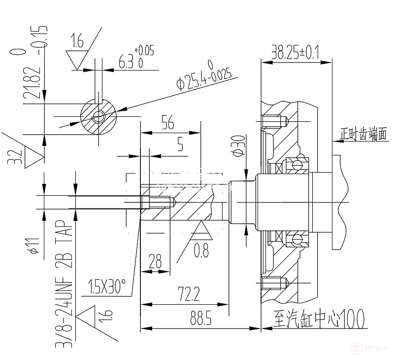 Коленвал LIFAN 13110-А2620-0005/KP460 D25,4 мм (Q2 type)