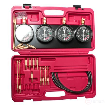 A set of tools for testing the fuel carburetor pump and its drive 32pr. in the JTC case