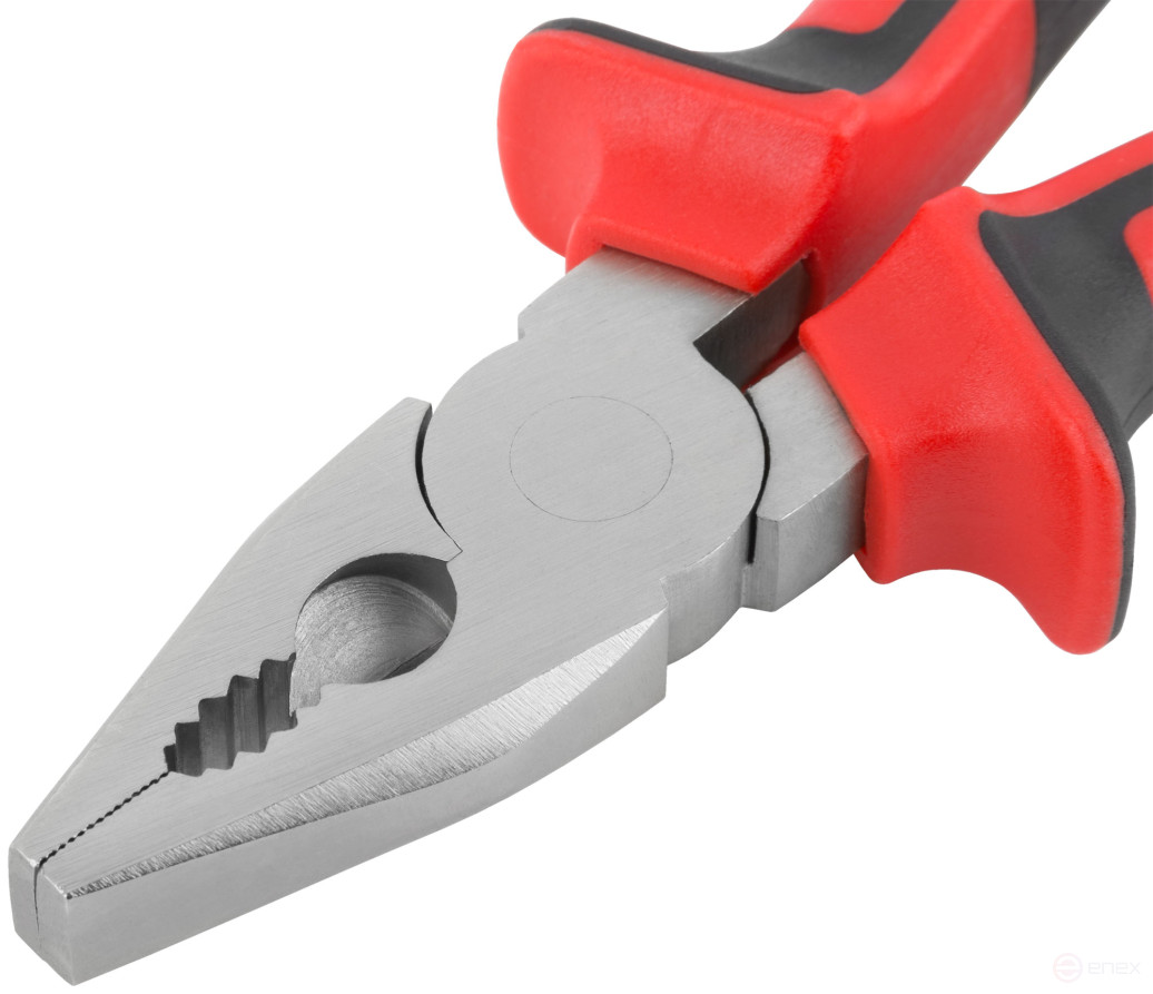 Trend combination pliers, two-tone rubberized handles, 180 mm chrome-nickel coating