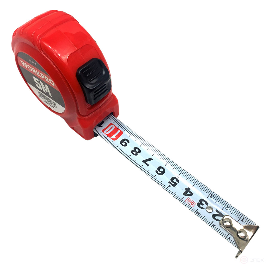 Plastic tape measure 5m*19mm WP261003 WORKPRO