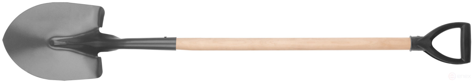 Bayonet shovel for bulk cargo ("American") with wooden handle and V-handle 230x280x1360 mm