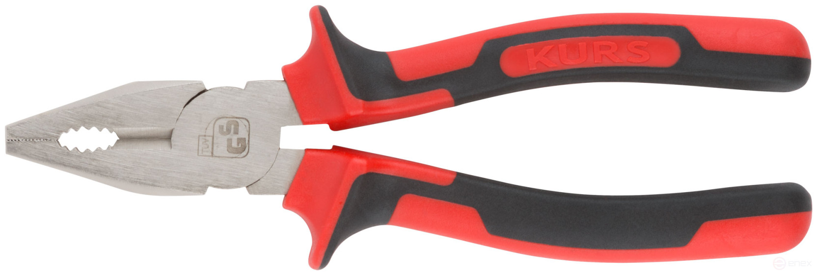 Trend combination pliers, two-tone rubberized handles, 180 mm chrome-nickel coating