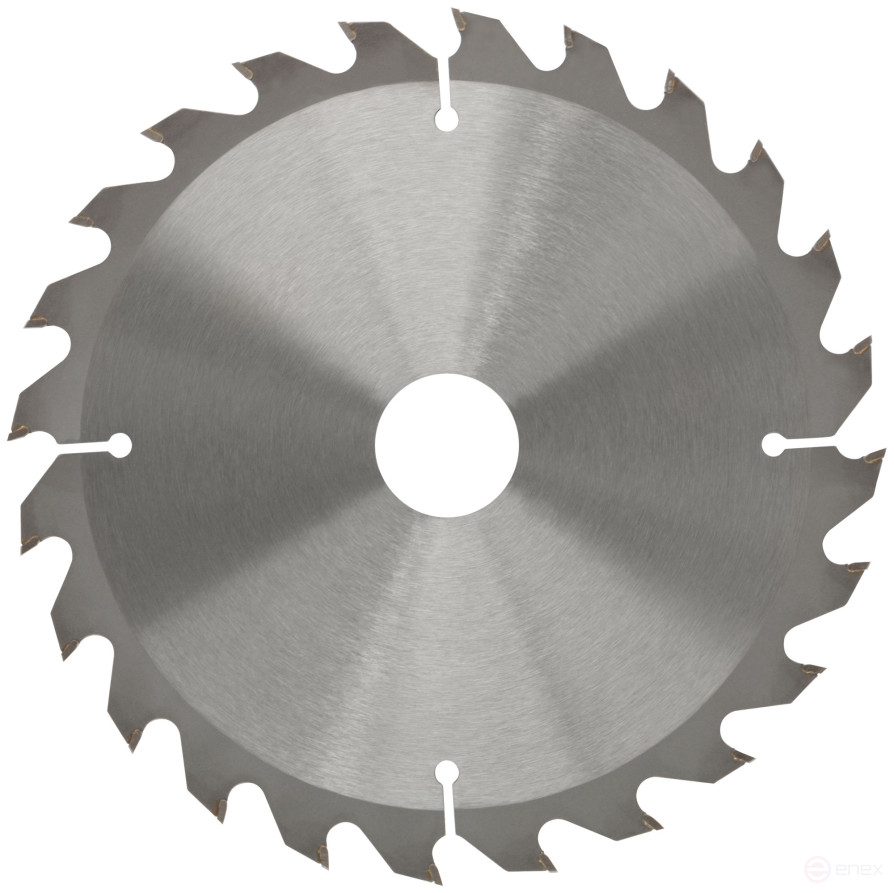 Circular saw blade for wood 185 x 30 x 24T + 2 rings: 30/20 and 20/16 mm