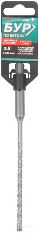 Бур по бетону, SDS-Plus, GreatFlex Light, 5x160 мм