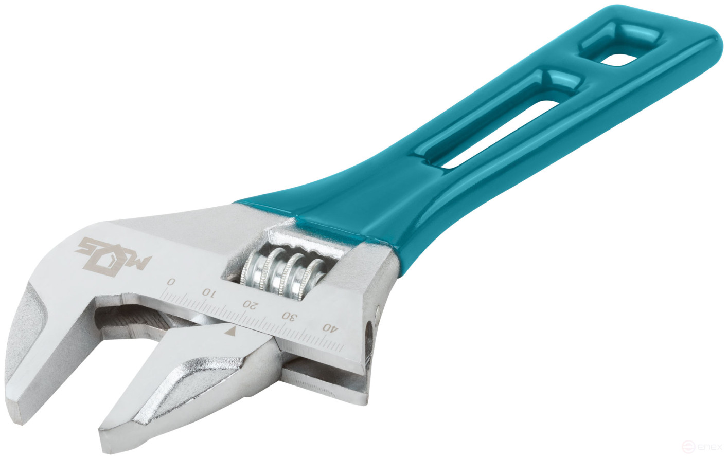 Ключ разводной с тонкими губками, пластиковая накладка на ручку, 200 мм (45 мм )