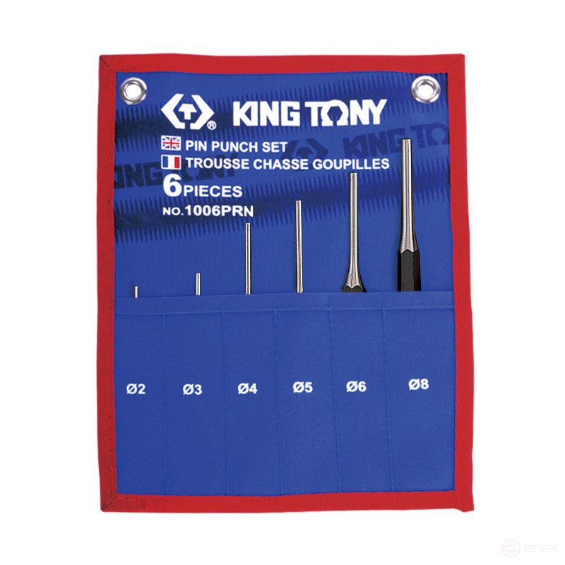Set of gouges, tetrone case, 6 pieces KING TONY 1006PRN