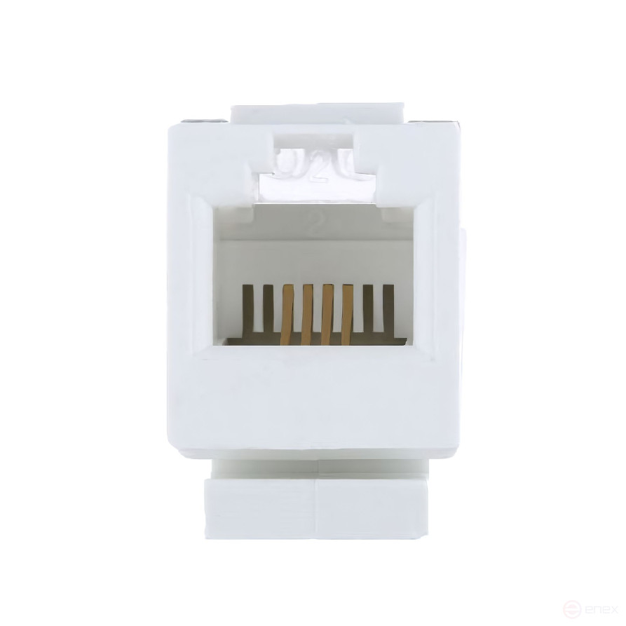 The mechanism of the telephone socket RJ-12 (6 contacts)