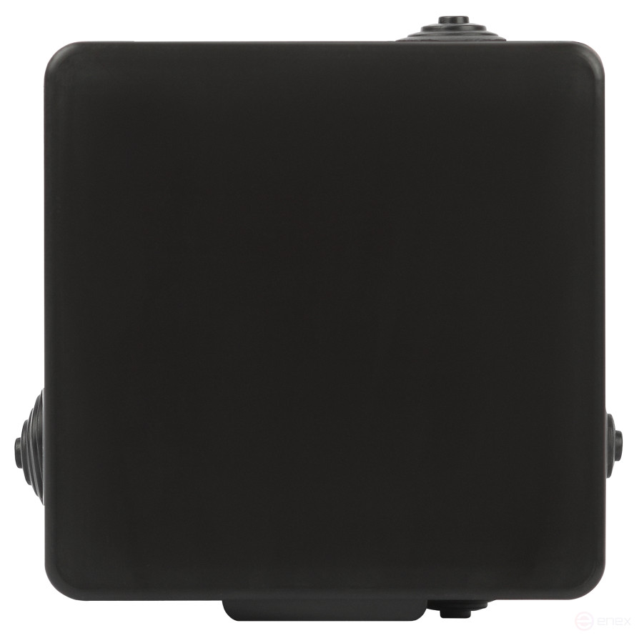 Soldering box ERA KOR-100-100-50- 8g-B open installation black 100x100x50mm with 8 vx hermetic leads. IP54