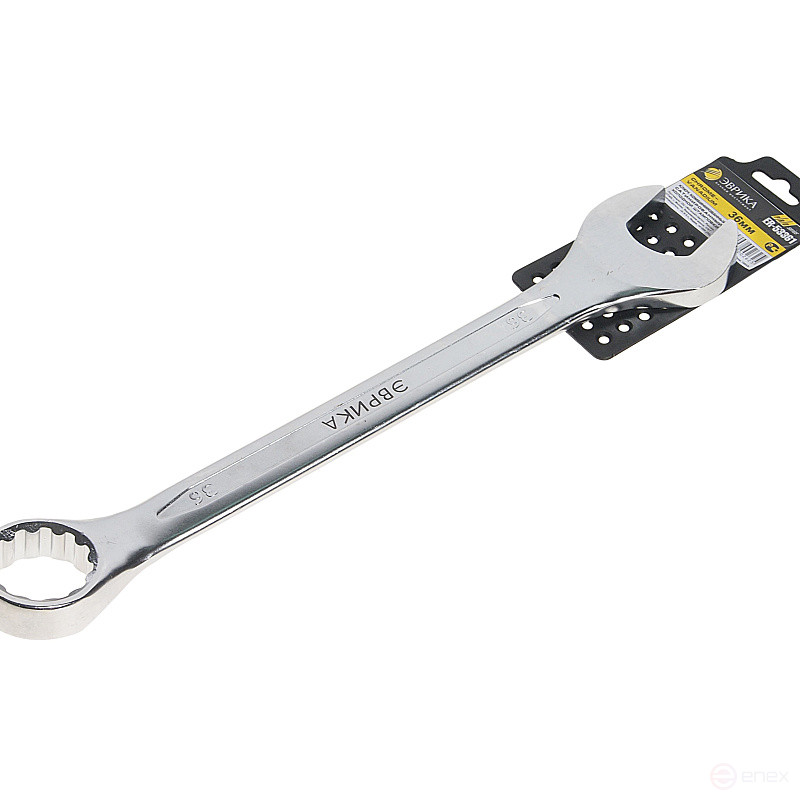 Ключ комбинированный 36мм ER-53361 (Chrome vanadium) на держателе PRO ЭВРИКА 1/10/20