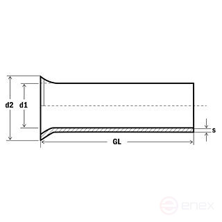 The final non-insulated sleeve (NSHV)6/12 tinned (pack.250pcs)
