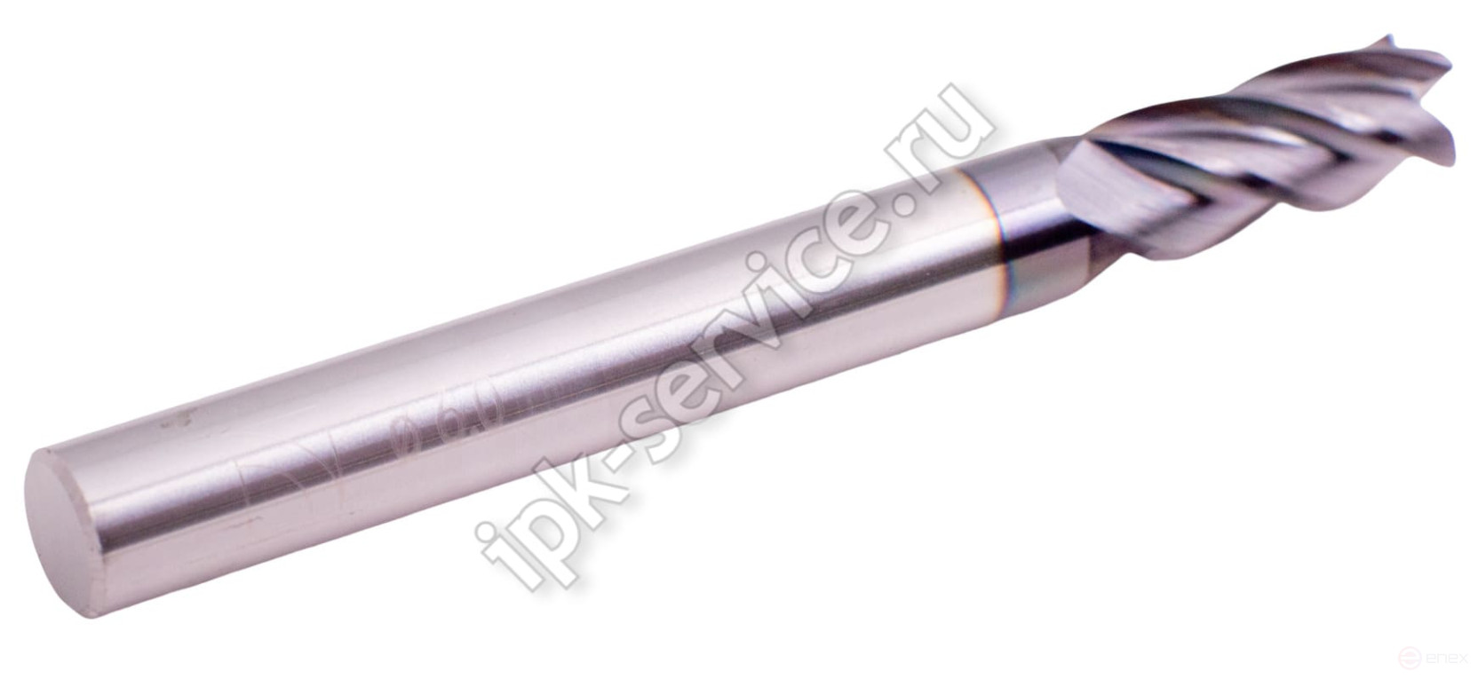Universal carbide end milling cutter c/x f 6 z=4 AlTiN Russia