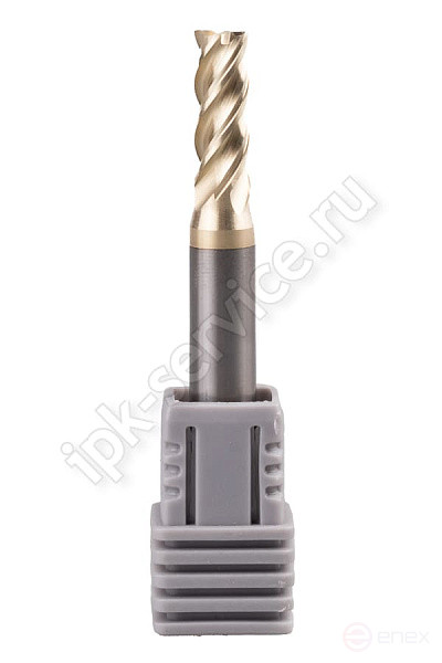 End milling cutter c/x tv.sp. f4 L=50 Z4 ZrN on stainless steel and titanium