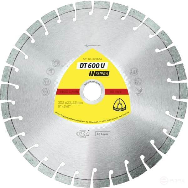 Diamond cutting wheel DT 600 U Supra, 100 x 16