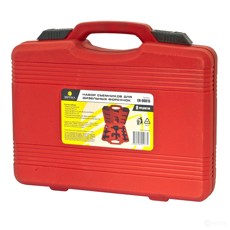 Съемник дизельных форсунок ER-86813: обратный молоток 8пр. ЭВРИКА /1/5